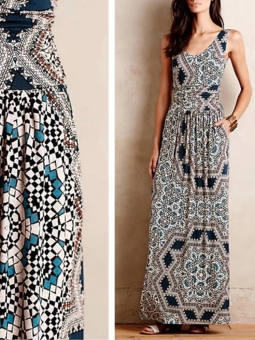 ANTHROPOLOGIE MAEVE Justina Maxi Knit Dress Size S